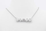 1.05cttw Lab Grown Diamond Pendant Necklace In 14k White Gold 3.09g Eb0826irxsa