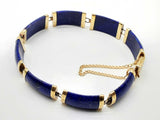 14k Yellow Gold Lapis Lazuli 13.2g Bracelet 6.75 Do1224ixzde