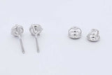 1.0cttw Lab Grown Diamond Stud Screwback Earrings 14k White Gold 0.8g Eb326orxdu