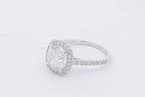 1.8ctw Center Round Diamond Ring In 18k White Gold 2.9 Grams Size 6 Eb0725wxxzsa