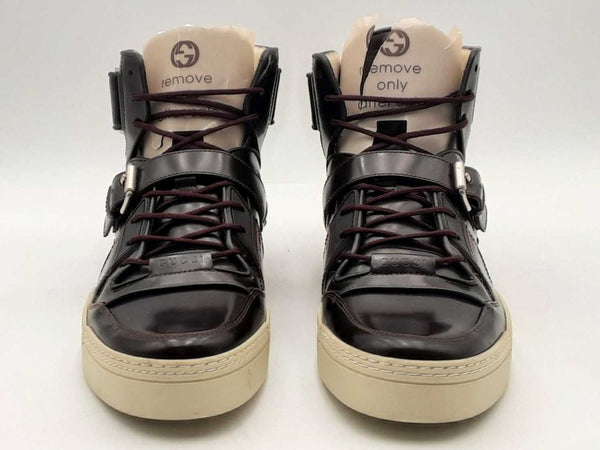 Gucci Magnum Calf/miro Soft High Tops Brown Size 7 Aa0925lrzsa