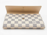 Louis Vuitton Sarah Damier Azur White Wallet Aa1025orzsa