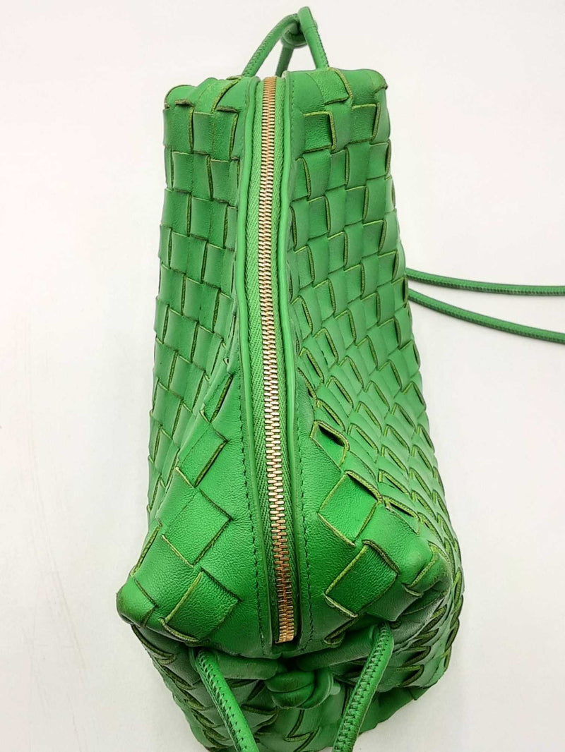 Bottega Veneta Green Intrecciato Leather Shoulder Bag Eb1224wrxsa