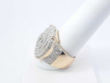 1.32 Cttw Diamond & 14k Yellow Gold Cluster Ring 14.4 Gram Size 9.5 Fw0926lorzdu