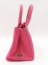 Prada Canapa Pink Canvas Tote Bag Eb0726oxzdu