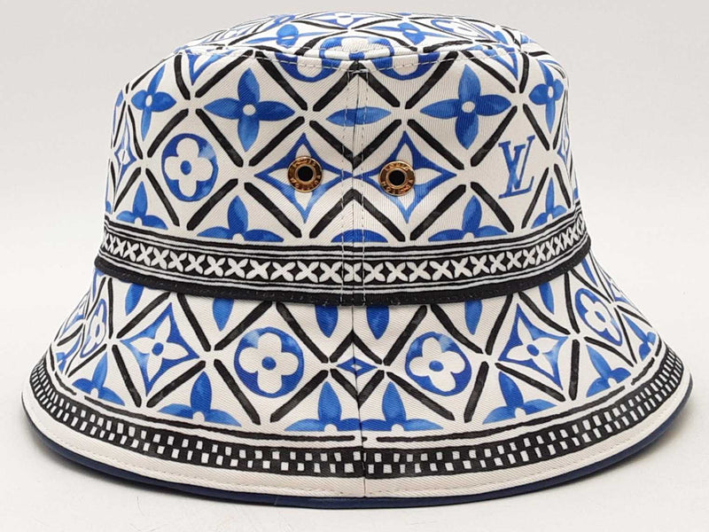 Louis Vuitton Reversible Bucket Hat Blue And White Aa1125wrzsa
