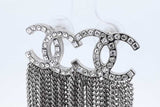 Chanel Crystal Embellished Cc Chain Drop Earrings 22.7 Grams Eb0626rrxde