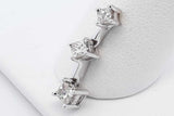 0.46cttw Princess Cut Diamond Pendant In 14k White Gold 1.1 Grams Eb0726oxzdu