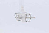 0.54cttw Lab Grown Diamond Stud Screwback Earrings 14k White Gold 0.7g Eb326lrxdu