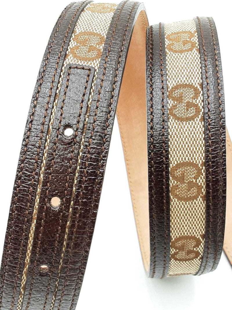 Gucci Interlocking G Buckle With Gg Supreme Canvas Belt Size 85|34 Fw0725izdu