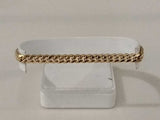 Cuban Link Bracelet Yellow Gold 10k 10.96 Grams 10 Inch Vc0626pzxmia