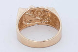 14k Yellow Gold Nugget Ring 8.4 Grams Size 10 Eb0826ixzde