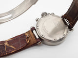 Cartier 2412 36mm Pasha Chronograph White Grid Dial Steel Watch Do0625oxzxde