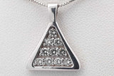 0.3cttw Diamond 14k White Gold Triangle Pendant Necklace 2.9g 21 In Eb0726olrsa