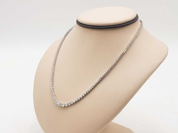 10.84 Cttw Diamond 14k White Gold 13.8 Grams Necklace 16 In Aa0625rzxzsa