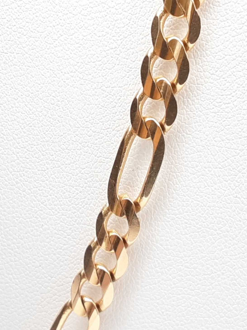 14k Yellow Gold Figaro Chain 26.7 Grams 26 Inch Fw0725erzdu
