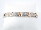 5.20 Cttw Diamond & 10k Yellow Gold Link Bracelet 33.4 Grams 8 Inch Fw0826osxzdu