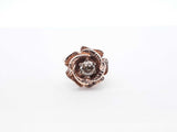 0.48 Ct Diamond & 10k Yellow Gold Rose Ring 5.5 Grams Size 4.5 Fw0925pordu