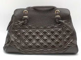 Marc Jacobs Quilted Patent Leather Top Handle Brown Aa1026rzsa