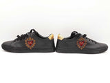 Dolce & Gabbana Black Gold Leather Heart Sneakers Size 11 Sd0126ozxdu