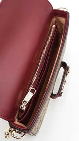 Gucci Horsebit 1955 Small Shoulder Bag In Gg Monogram Coated Canvas Fw0626izxdu