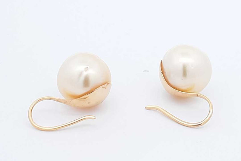 Pearl Earrings 14k Yellow Gold 6.6 Grams Eb1224lirdu