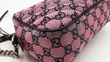 Gucci Gg Marmont Diagonal-quilted Canvas Shoulder Bag In Pink Fw0825ozxdu