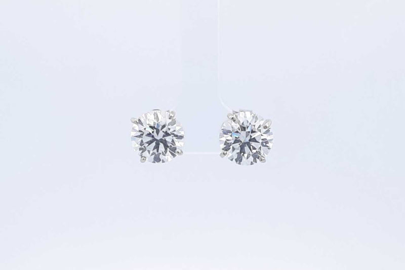 Lab Grown Diamond 7.42ctw Stud Earrings In 14k White Gold 3.99g Eb0324loxxzsa