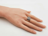0.43 Cttw Diamond & 10k Rose Gold Cluster Signet Ring 7 Grams Size 9.75 Fw0726ixzdu