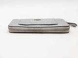 Coach Metallic Silver Crossgrain Leather Wallet Aa0626lzsa