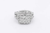 3.01cttw Diamond Ring In 10k White Gold 8.5 Grams Size 7 Eb1125irxsa