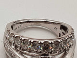 2.19 Cttw Natural Diamonds 14k White Gold 8.0g Ring Size 7 Do1225irxde