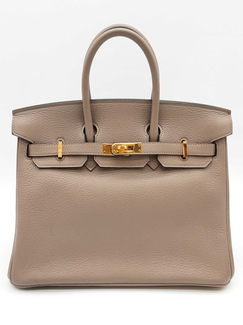 Hermes Birkin 25 Gris Asphalte Gray Togo Gold Hardware Handbag Do0925lerxzde