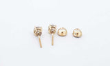 18k Yellow Gold 1.0ctw Diamond Stud Screwback Earrings Eb0424rxzdu