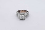 2.22cttw Diamond 14k White Gold Ring 6.7 Grams Size 4 Eb0626ixzsa