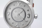 Louis Vuitton Monogram Tambour 28mm Quartz Stainless Steel Watch Eb0626ixzsa