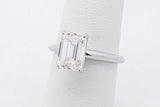 2.02ctw Lab Grown Emerald Cut Diamond Ring 14k White Gold 3.5g Size 6 Eb526wxzsa