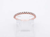 Diamond & 10k Rose Gold Half Eternity Ring 0.9 Grams Size 4.25 Fw0326lxzdu