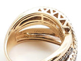 Le Vian Diamond Crossover Ring In 14k Gold 10.1 Grams Size 6.75 Fw0926czxdu