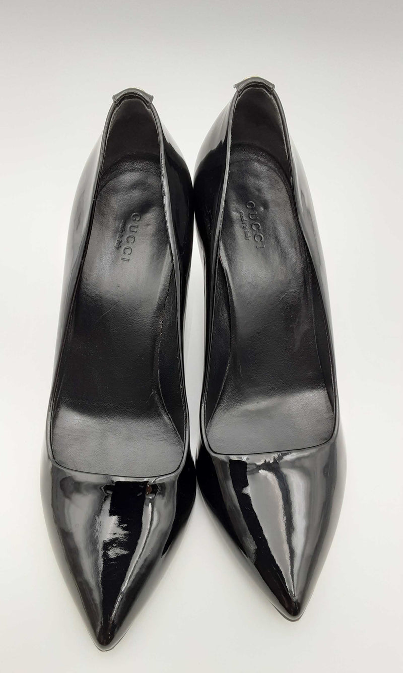 Gucci Black Patent Leather Pumps Size 9.5 B Eborxsa 144010013223