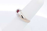 Red Gemstone Ring In 18k White Gold 4.9 Grams Size 6.5 Eb0824orxsa