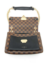 Louis Vuitton Vavin Pm Bag In Damier Ebene Coated Canvas & Black Leather Fw0726czxdu