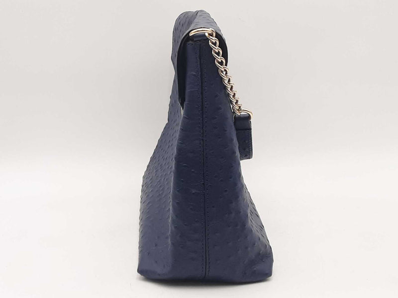 Kate Spade Leena La Vita Ostrich Shoulder Bag Blue Aa1025orsa