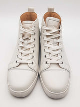 Christian Louboutin High Top White Leather Sneakers Size 41 Eb0325orxsa