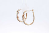 Diamond Hoop Earrings In 10k Yellow Gold 2.58 Grams Eb1124ersa