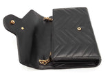 Gucci Matelasse Chevron Quilted Leather Gg Marmont Wallet With Chain Eb0626wexsa