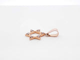 Diamond & 14k Rose Gold Star Of David Pendant 1.6 Grams Fw0425lrdu