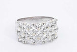 2.0ctw Diamond Ring In 14k White Gold 5.1 Grams Size 8 Eb0925pcsdu