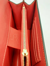 Christian Louboutin Elias Red Leather Shoulder Bag Eb0924pxzsa