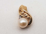 10k Yellow Gold 1.8g Pearl Pendant Do0924pxde